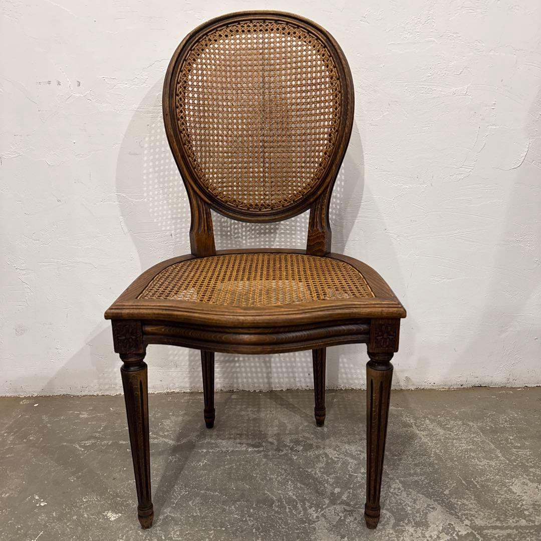 ヴィンテージ　ダイニングチェア　カフェチェア　ラタンチェア　3