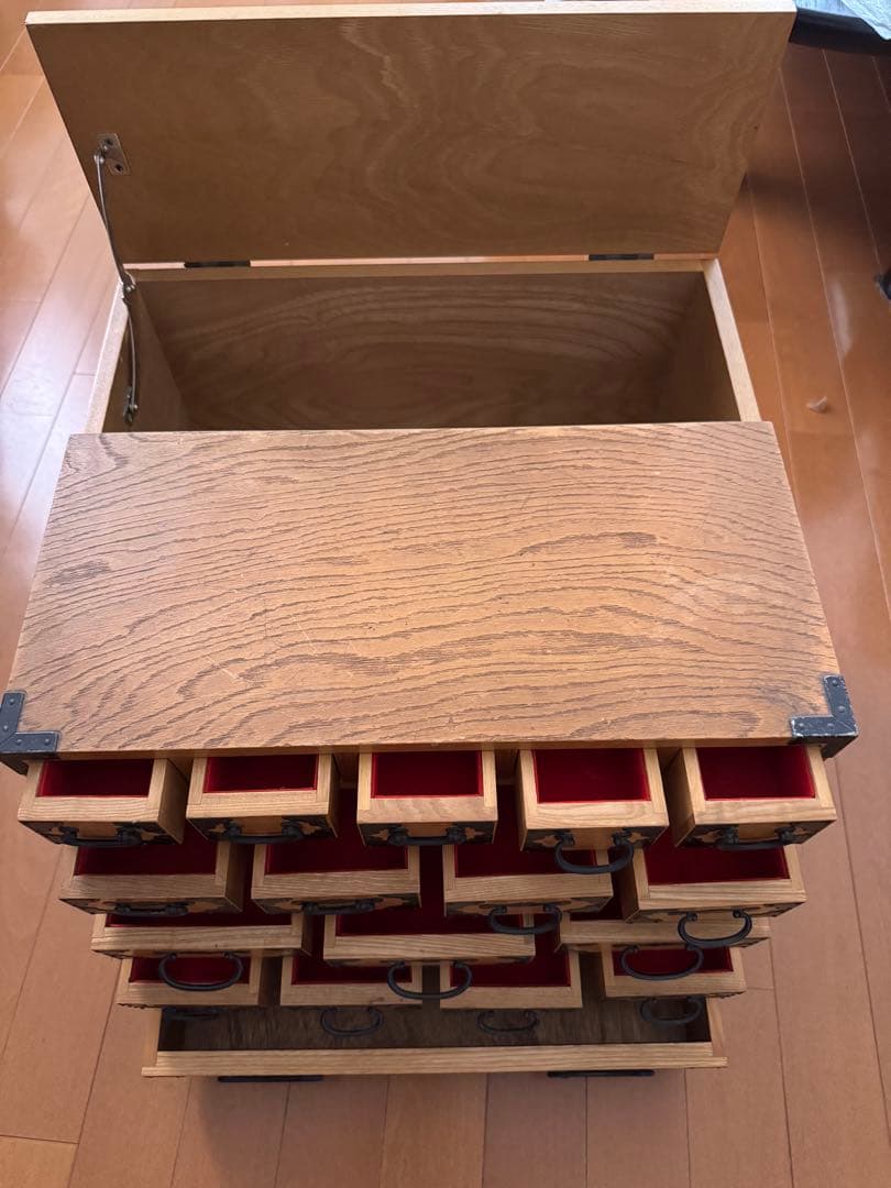 薬箪笥 小引き出し 小物入れ 薬箱 木製 裁縫 収納 昭和 レトロ