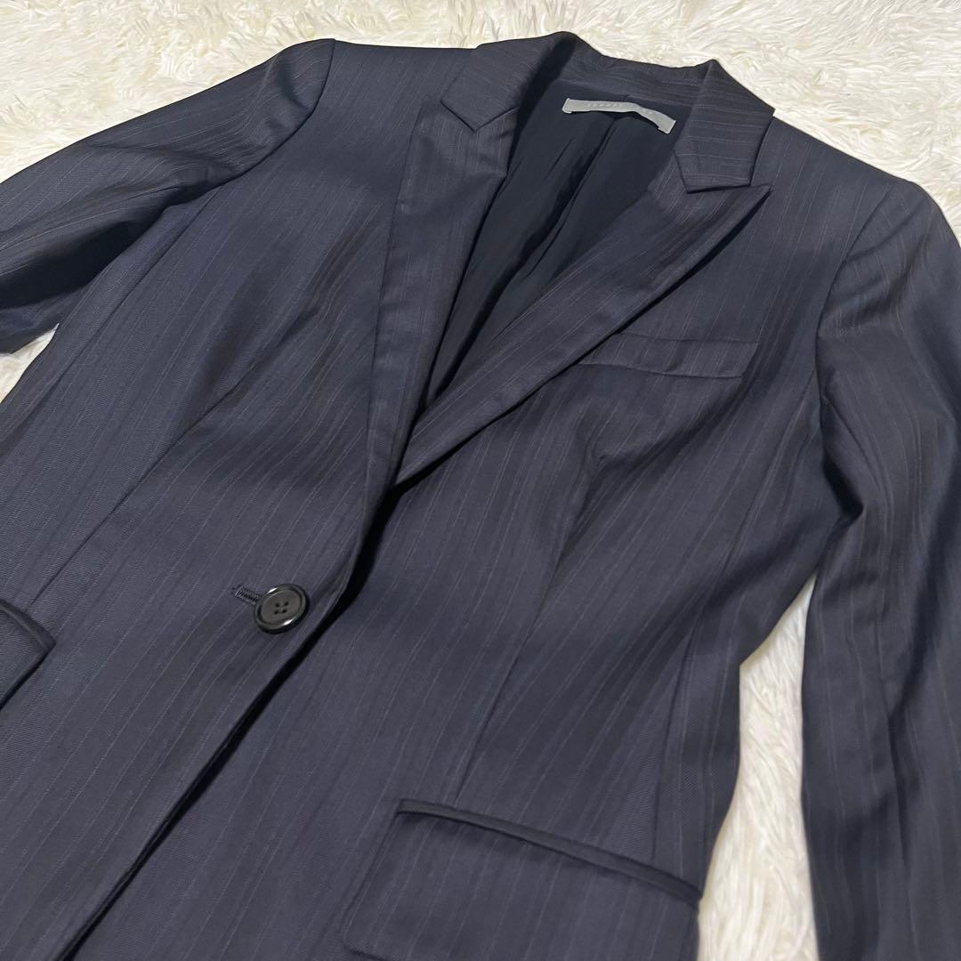 Theory luxe ロロピアーナ セットアップ　ネイビー　ストライプ　36