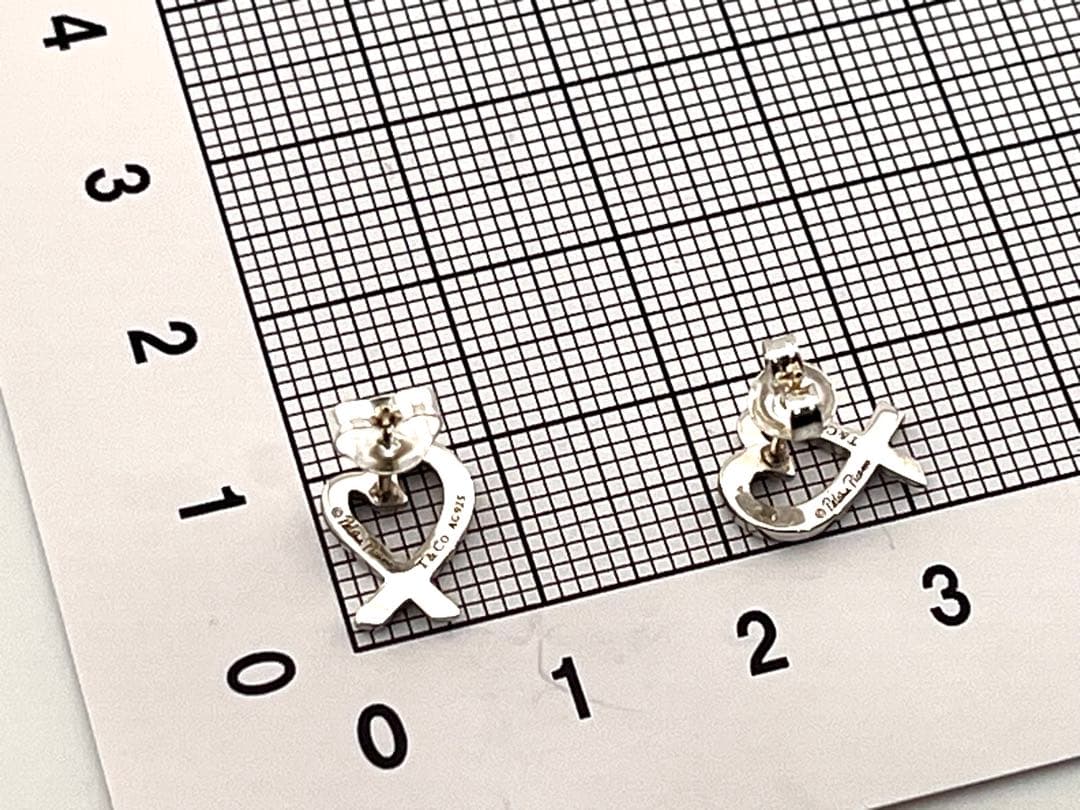 c985 美品　ティファニー　ラビングハート　ピアス　パロマピカソ　925