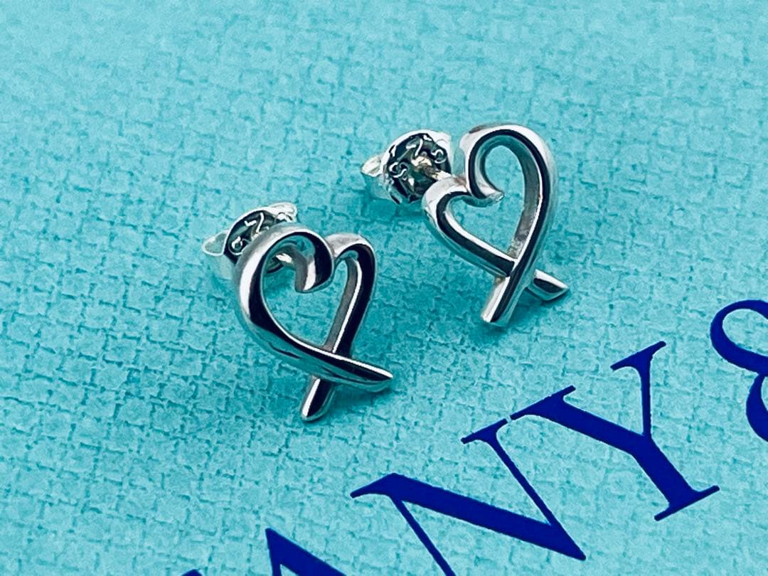 c985 美品　ティファニー　ラビングハート　ピアス　パロマピカソ　925