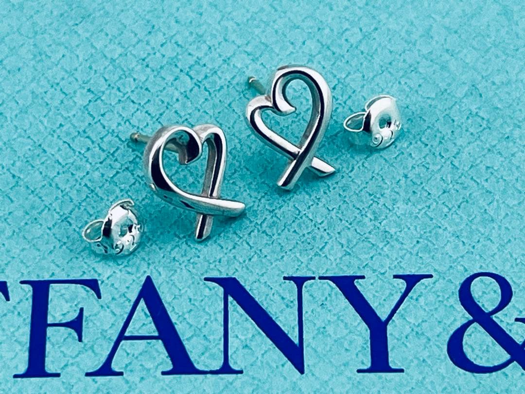 c985 美品　ティファニー　ラビングハート　ピアス　パロマピカソ　925