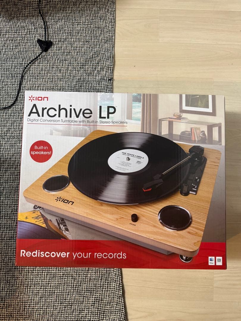 ION Audio Archive LP レコードプレーヤー スピーカー内蔵
