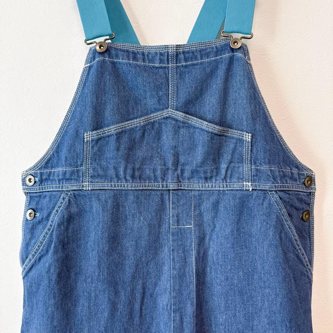 美品 BEAMS BOY アジャスターオーバーオール サロペット 古着風 ブルー