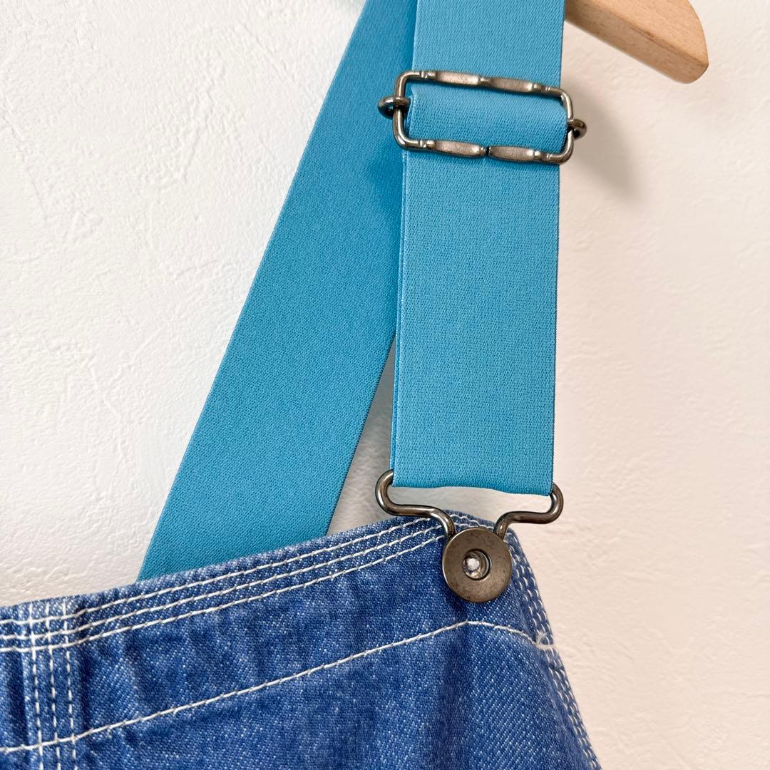 美品 BEAMS BOY アジャスターオーバーオール サロペット 古着風 ブルー