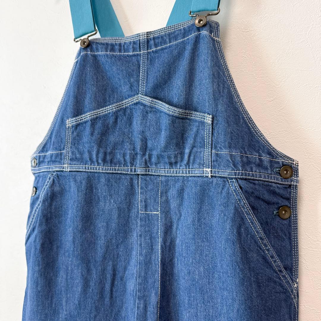 美品 BEAMS BOY アジャスターオーバーオール サロペット 古着風 ブルー