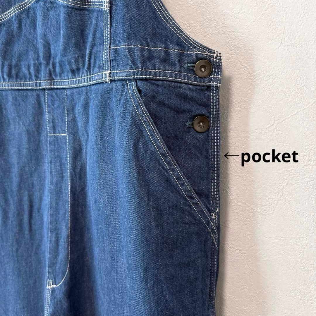 美品 BEAMS BOY アジャスターオーバーオール サロペット 古着風 ブルー