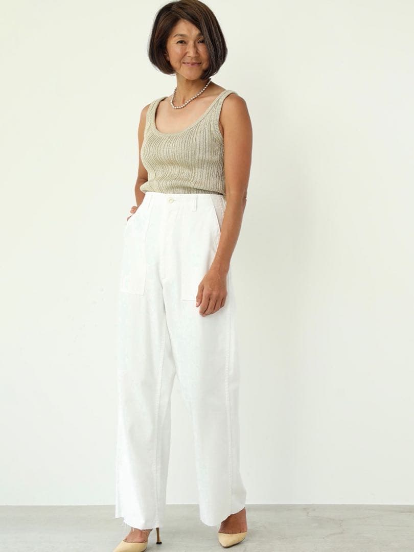 MADISONBLUE ファティーグパンツ バックサテン カットオフ 00