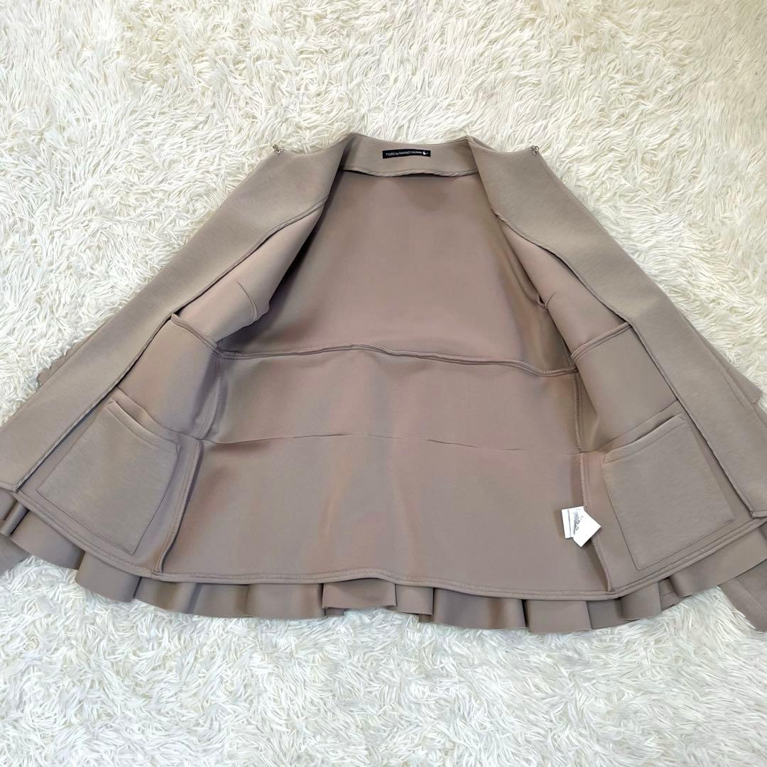 美品　TSURU By MARIKO OIKAWA フリルジャケット　ベージュ