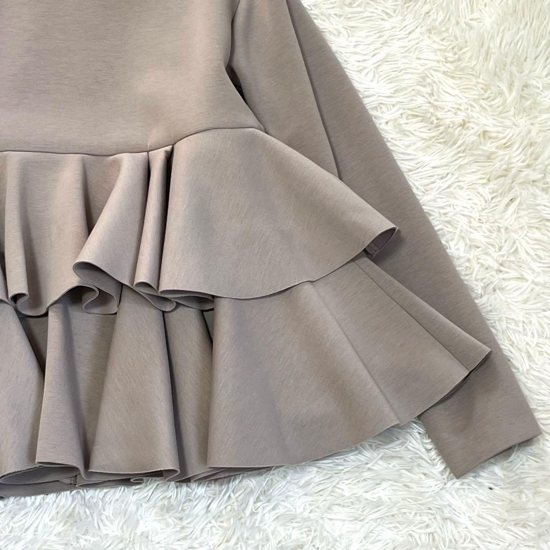 美品　TSURU By MARIKO OIKAWA フリルジャケット　ベージュ