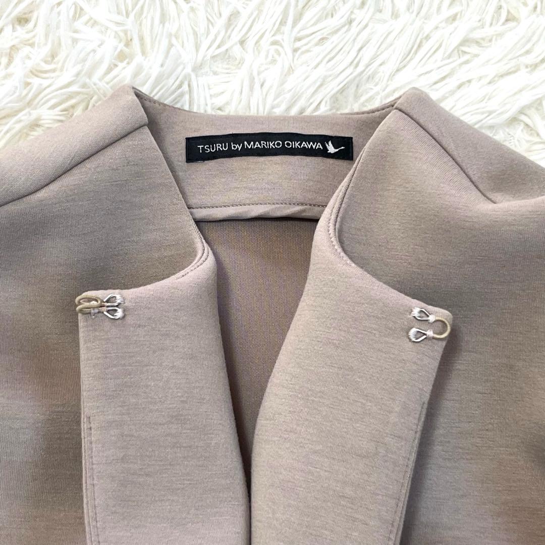 美品　TSURU By MARIKO OIKAWA フリルジャケット　ベージュ