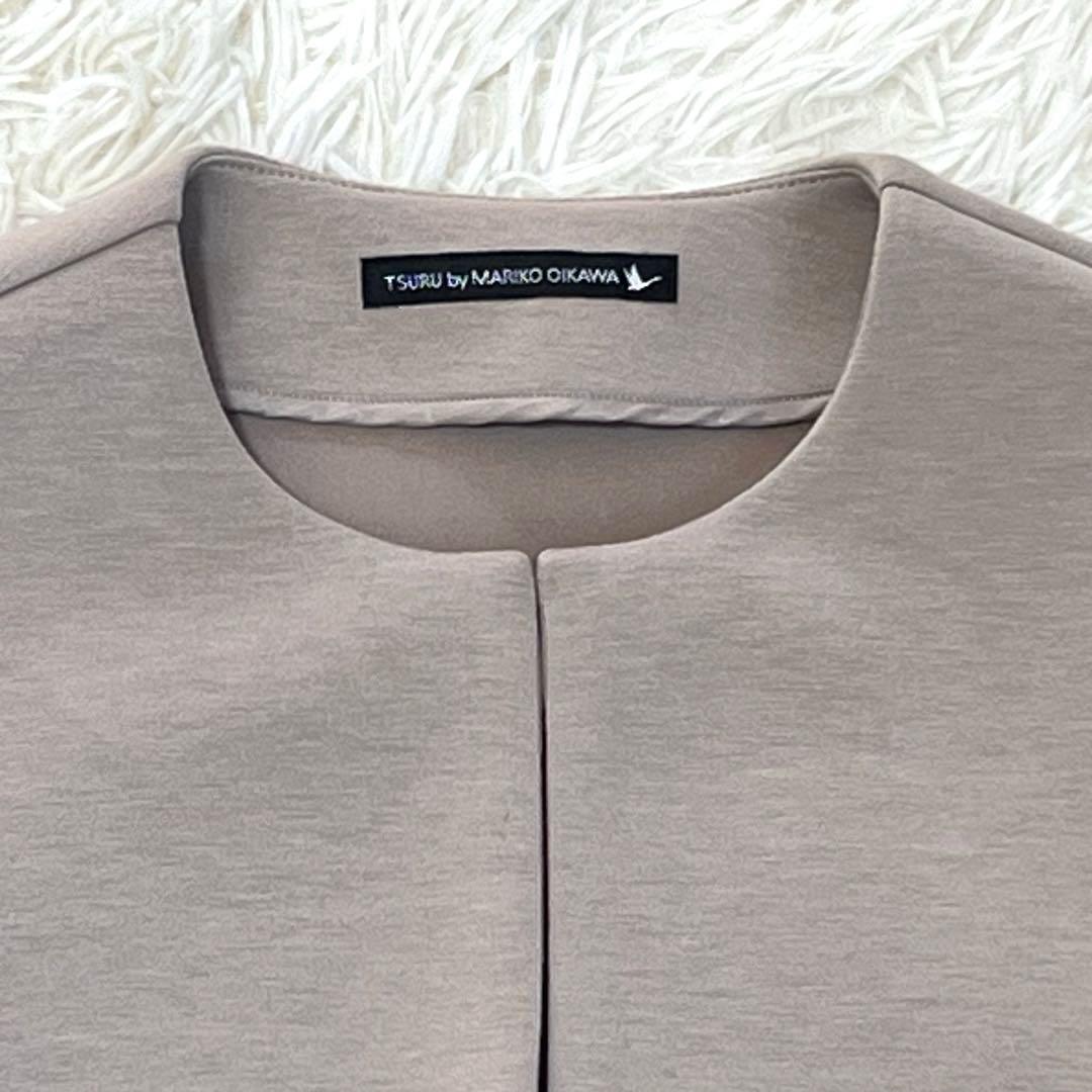 美品　TSURU By MARIKO OIKAWA フリルジャケット　ベージュ