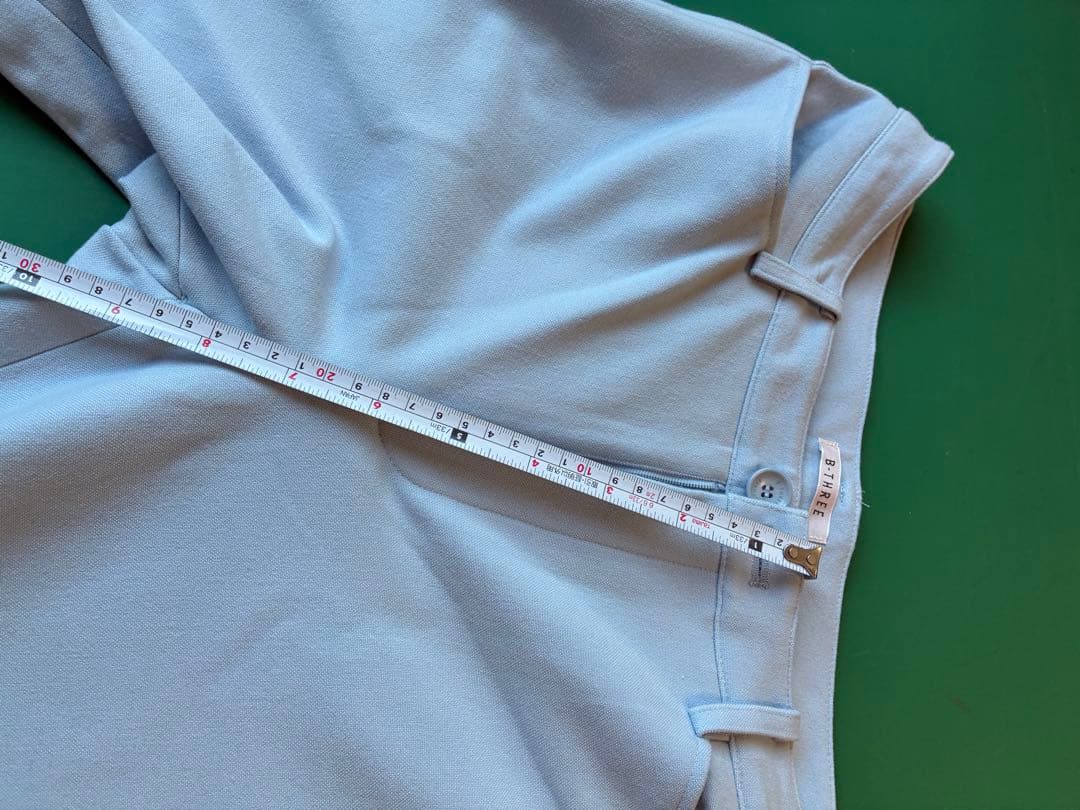 B-THREE ミルキーダブルウォーム　ストレートパンツ　パウダーブルー