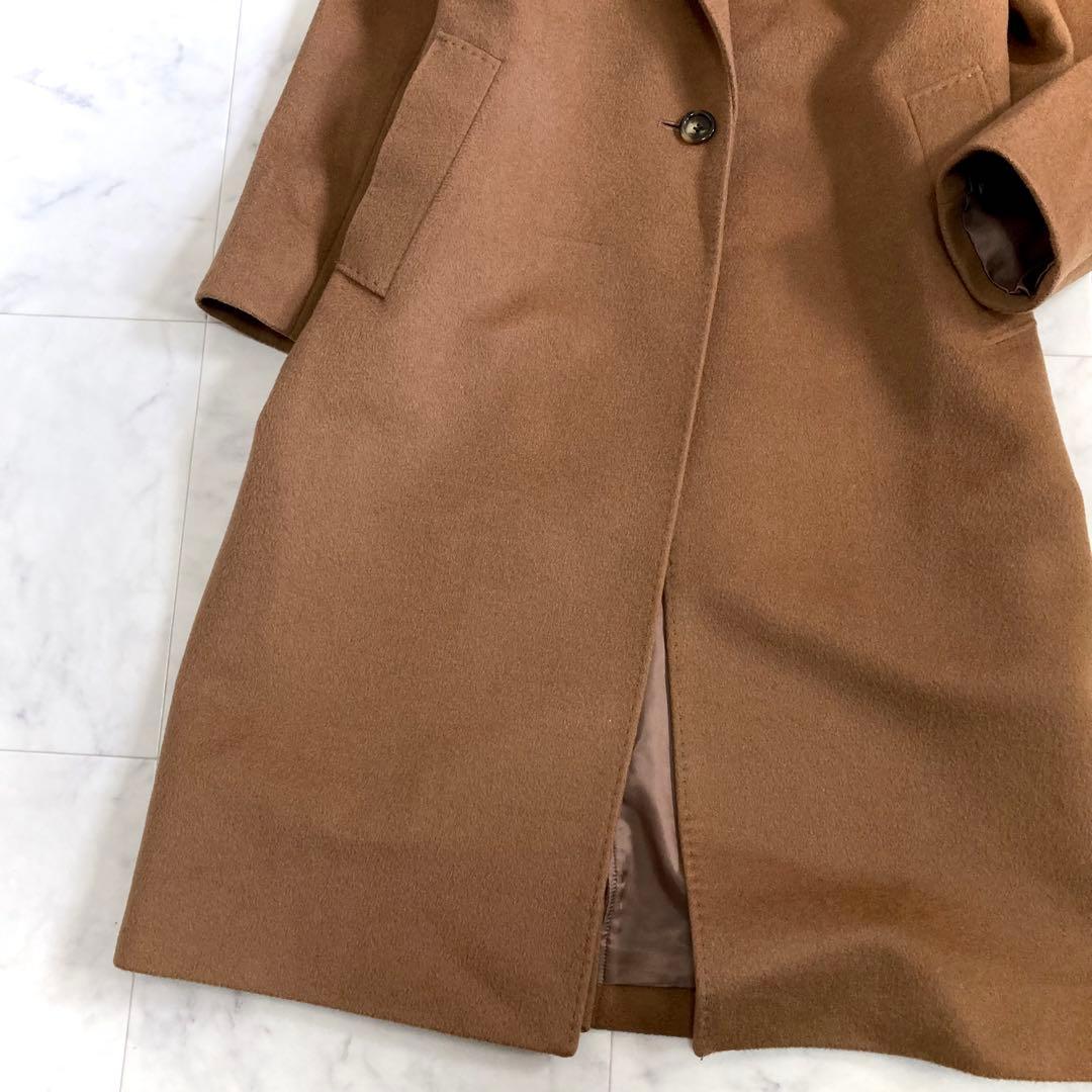 美品 23区 21AW ウールカシミヤビーバー チェスターコート ブラウン 36