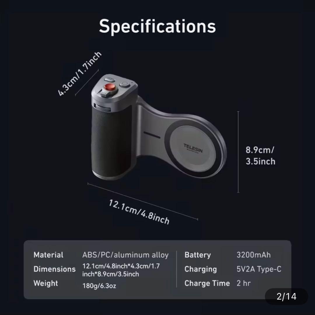 TELESINカメラグリップ & 冷却ケースiPhone17 ProMax