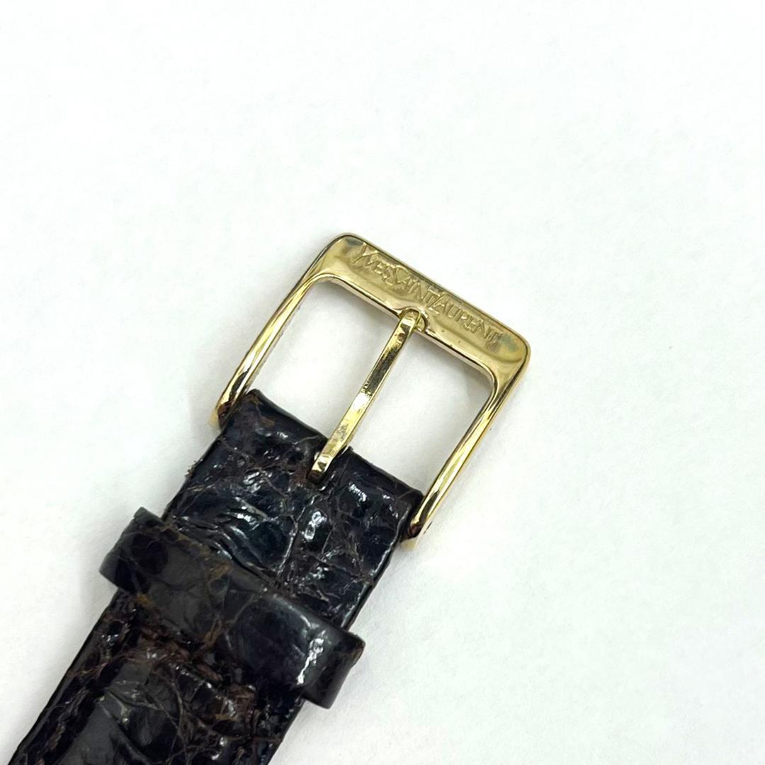 ★YSL イヴサンローラン 4625-E67731 腕時計 白文字盤 稼働品