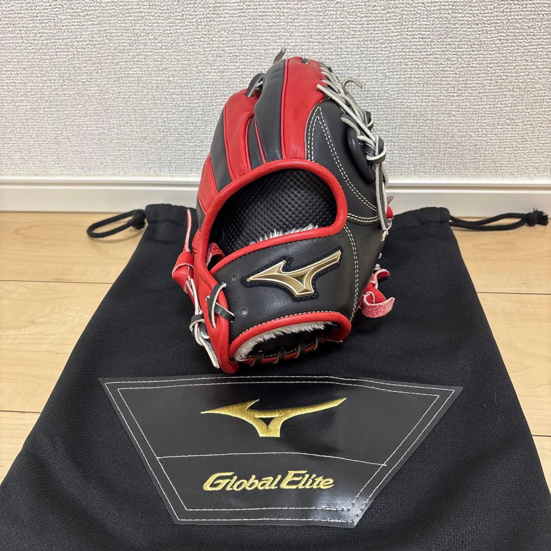 Mizuno Global Elite グローブ 黒/赤