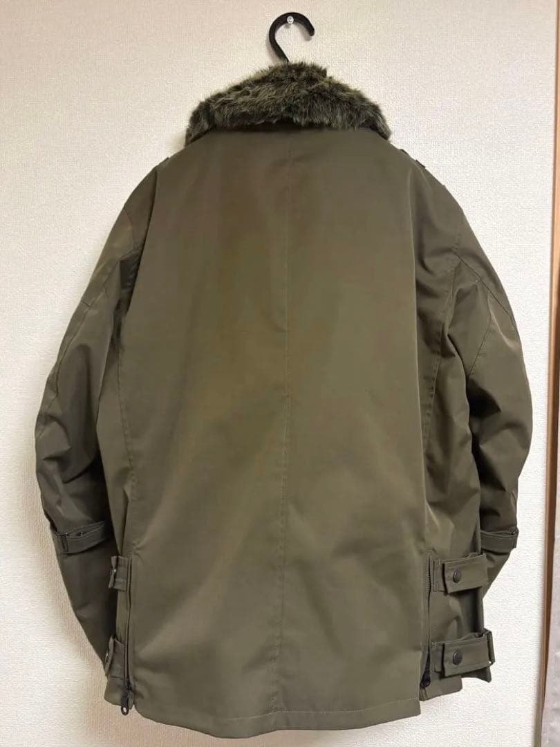 パワーエイジ POWERAGE FURライダースジャケット XLサイズ オリーブ