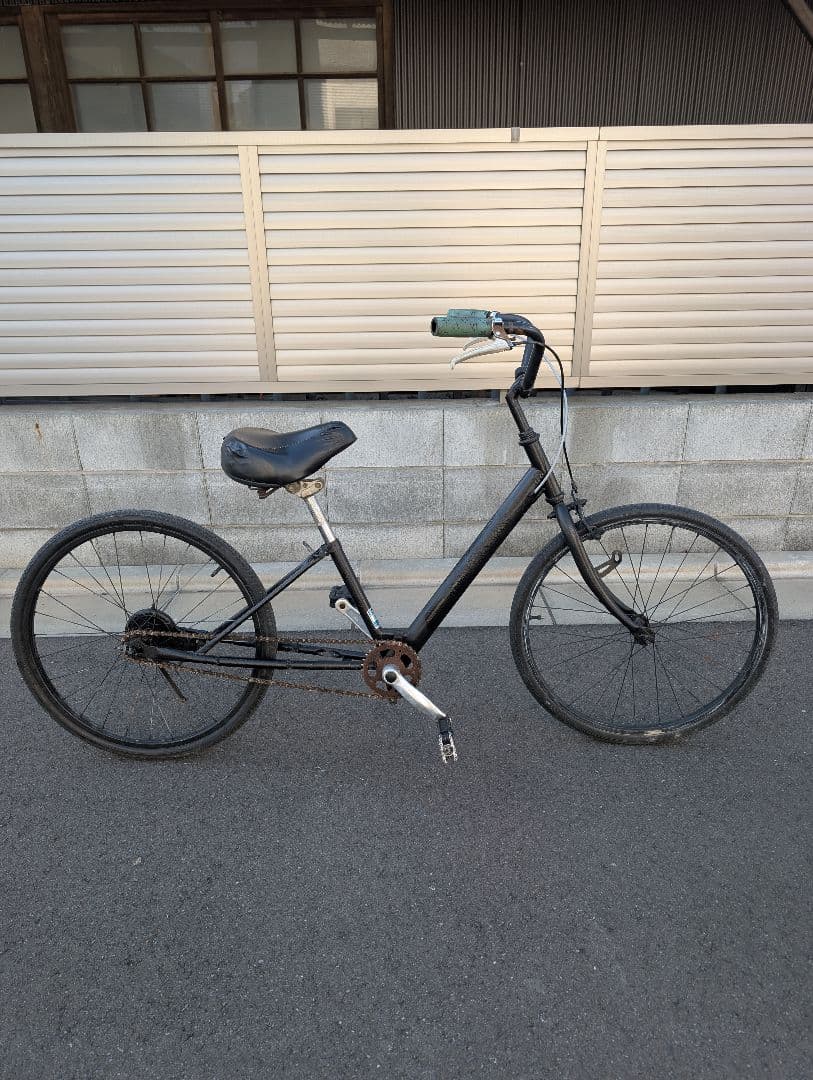 シティサイクル ブラック シングルギア ロンスイ 22インチ