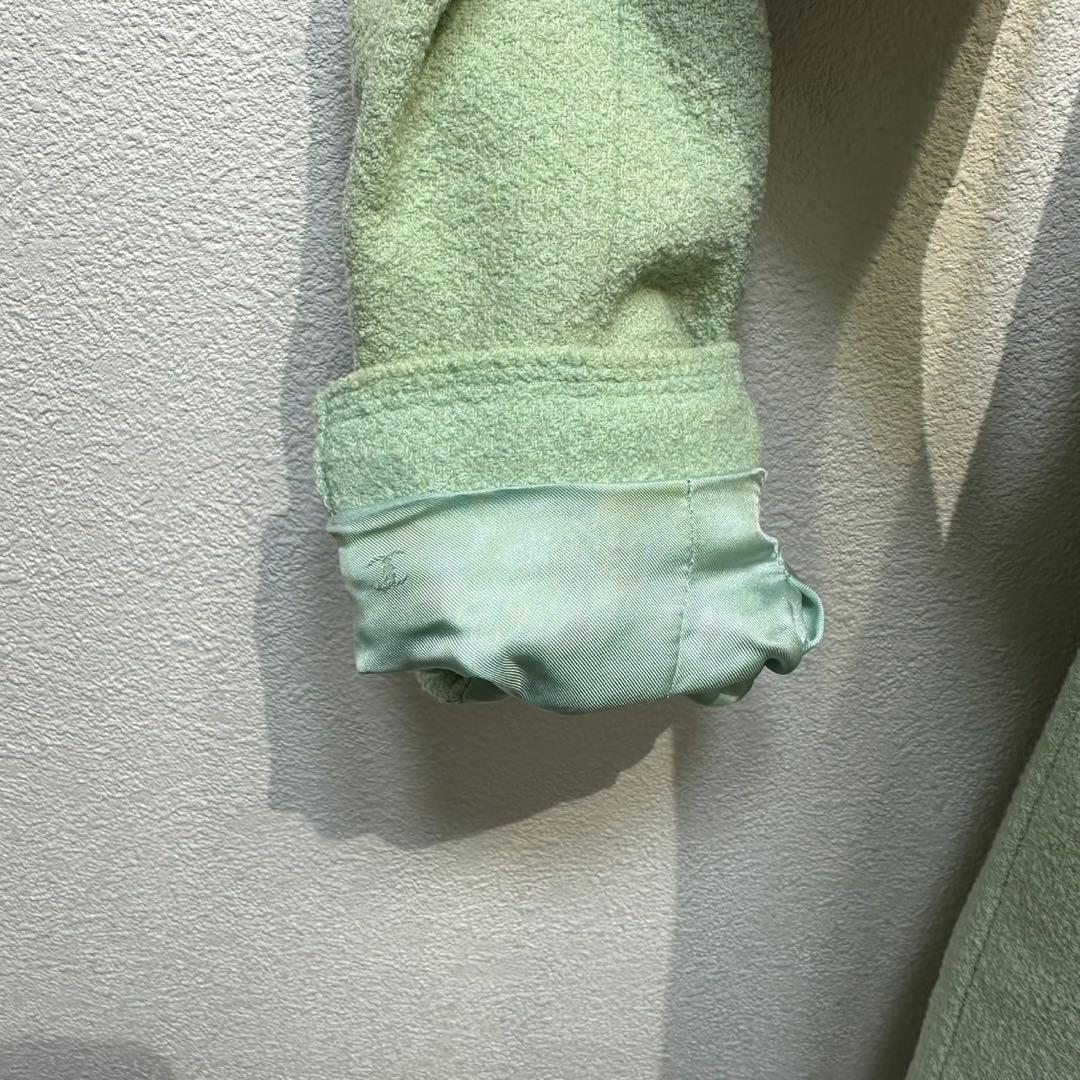 希少 CHANEL 上質 ウール シルク ツイード パール テーラードジャケット