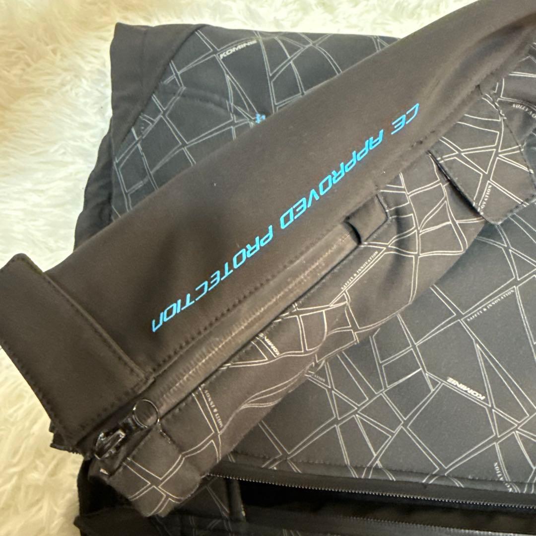 美品　コミネ プロテクトソフトシェルウィンターパーカー　脱着連結可能　黒　3L