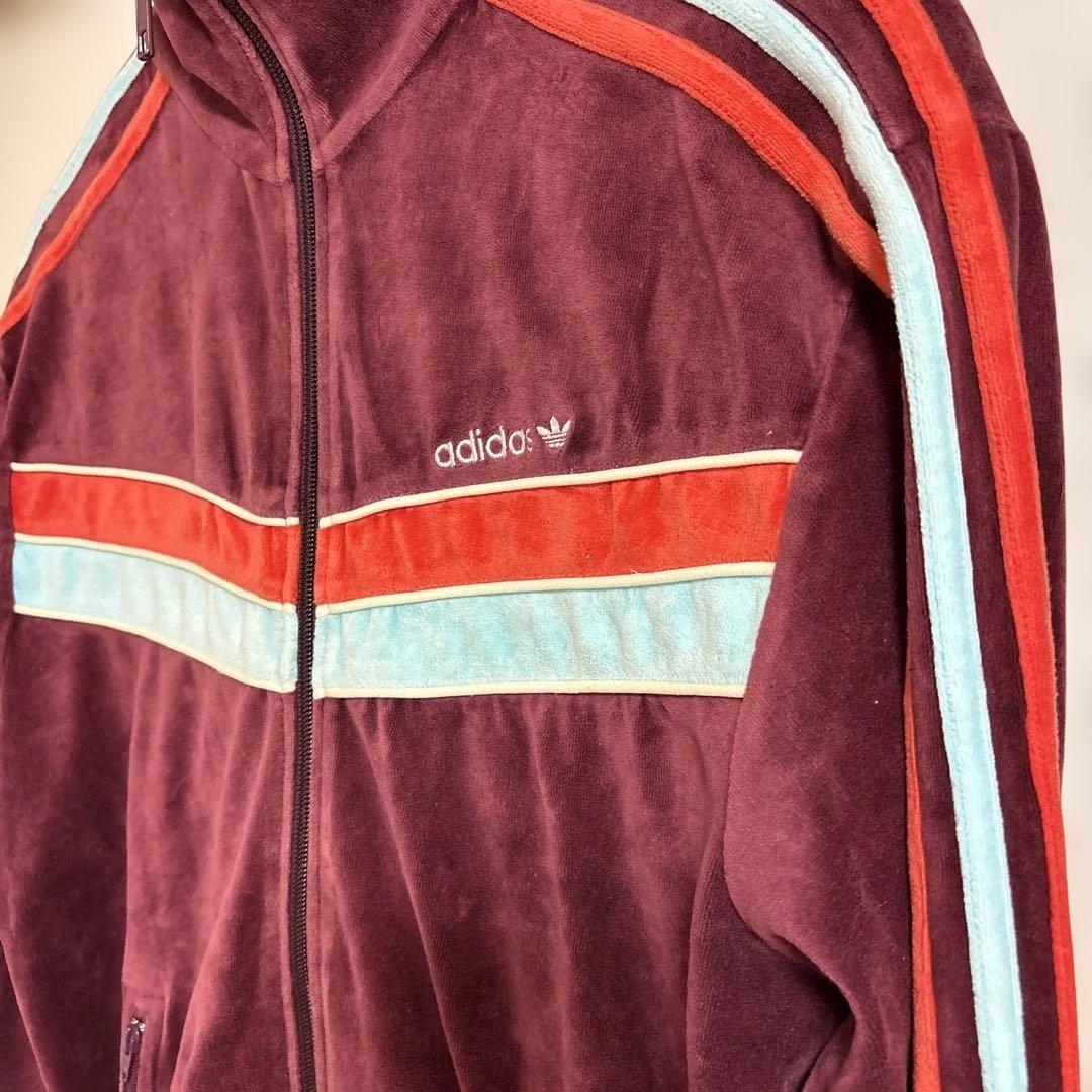 入手困難モデル adidas 00s ベロア トラックジャケット ボルドー L