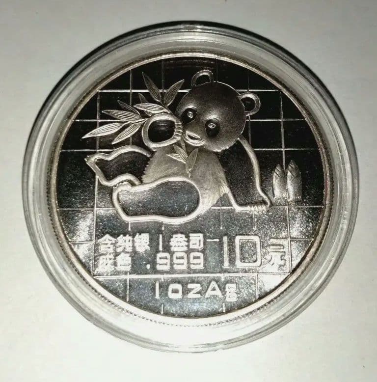 k♡　1989年 パンダ銀貨　カプセル付き　本物保証