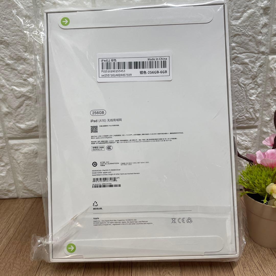 iPad (A16) Wi-Fi 256GB シルバー 2025