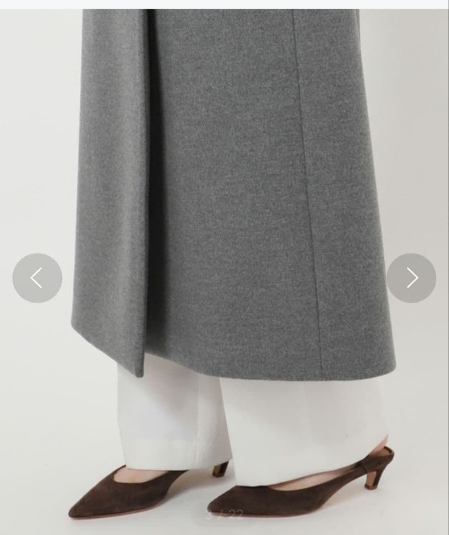 Noble メルトンロングチェスターコート グレー