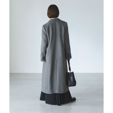 Noble メルトンロングチェスターコート グレー