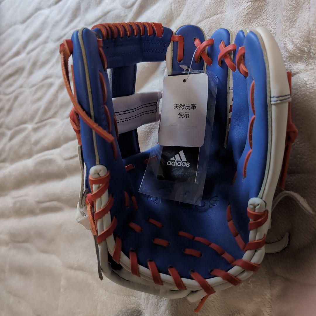 adidas 野球グローブ 青赤