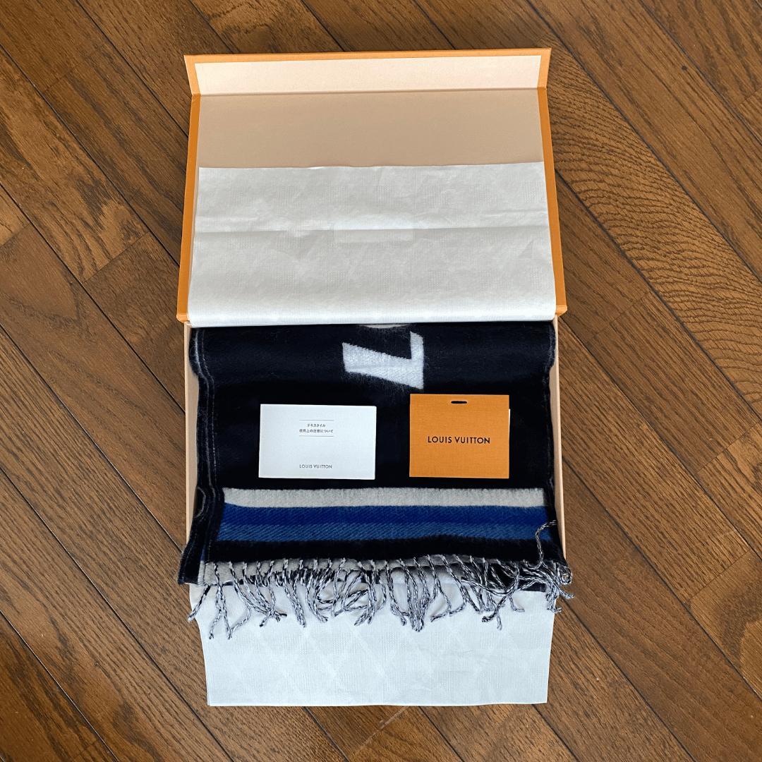 【未使用箱付】LOUIS VITTON ルイ ヴィトン マフラー　ブラック