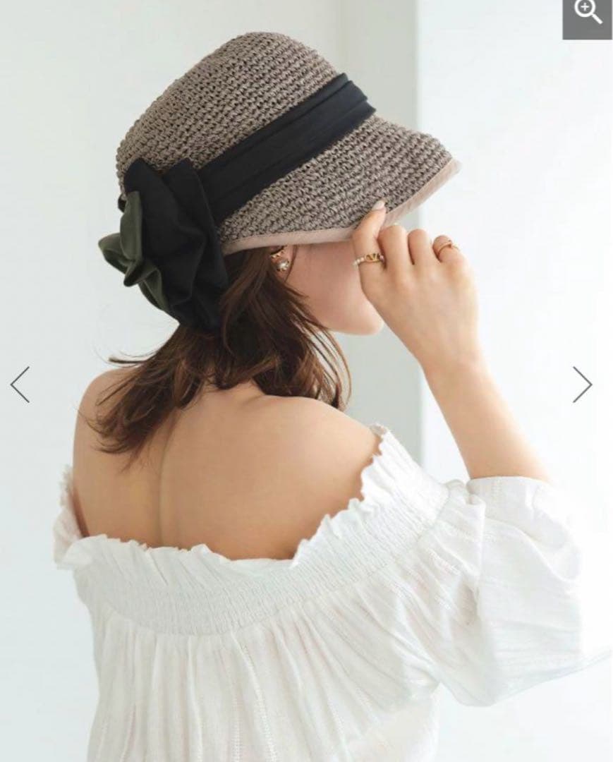 【新品】kozue×Donobanコラボ リボンクロッシュハット グレー