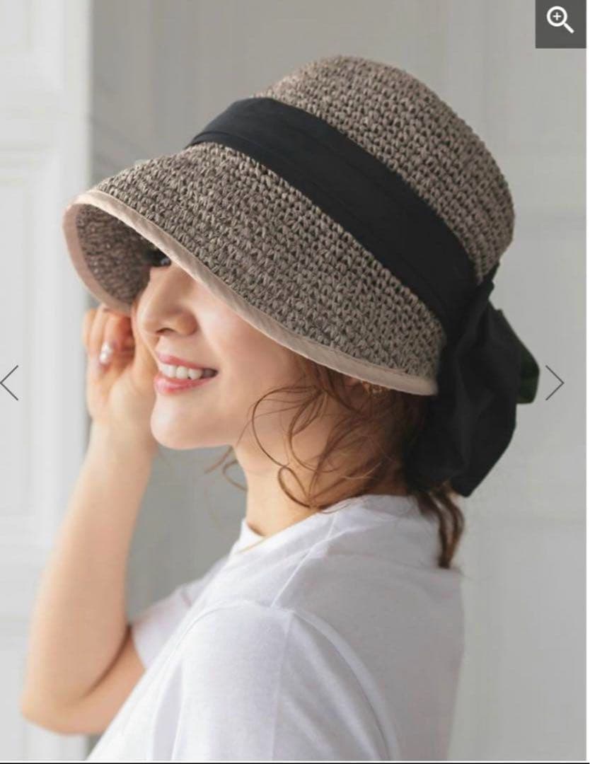 【新品】kozue×Donobanコラボ リボンクロッシュハット グレー