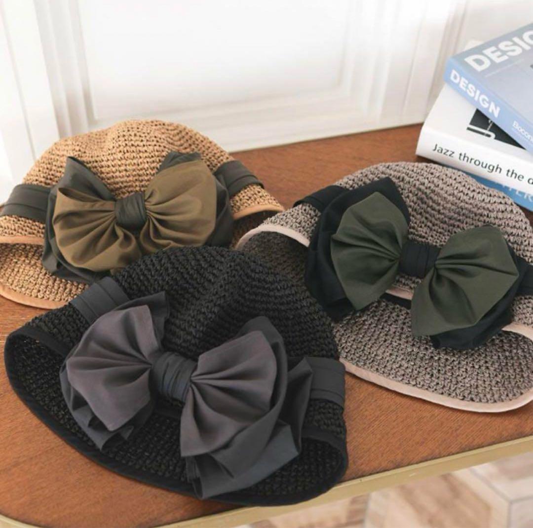 【新品】kozue×Donobanコラボ リボンクロッシュハット グレー