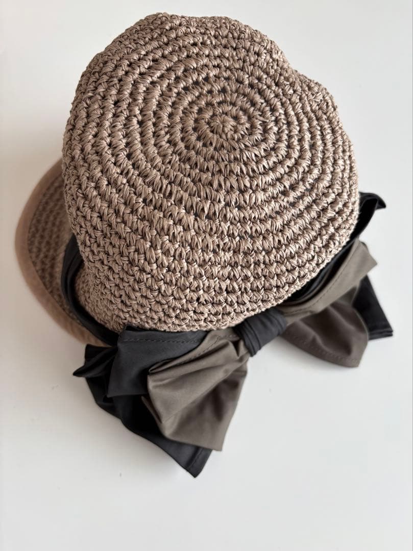 【新品】kozue×Donobanコラボ リボンクロッシュハット グレー