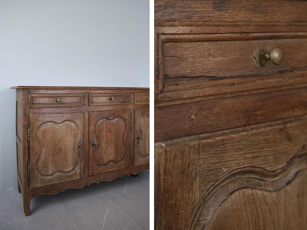 フランスアンティーク猫脚サイドボード/ショップカウンター/チェスト(90-103