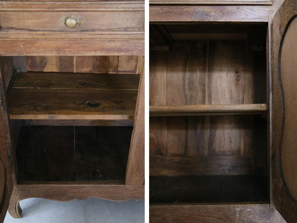 フランスアンティーク猫脚サイドボード/ショップカウンター/チェスト(90-103