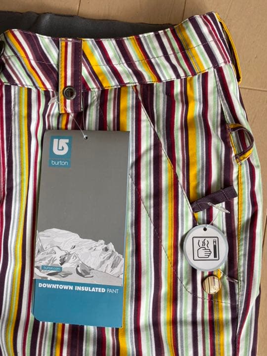 新品BURTON スノーボード　ウェア　パンツ　カラフル　ストライプ柄　バートン