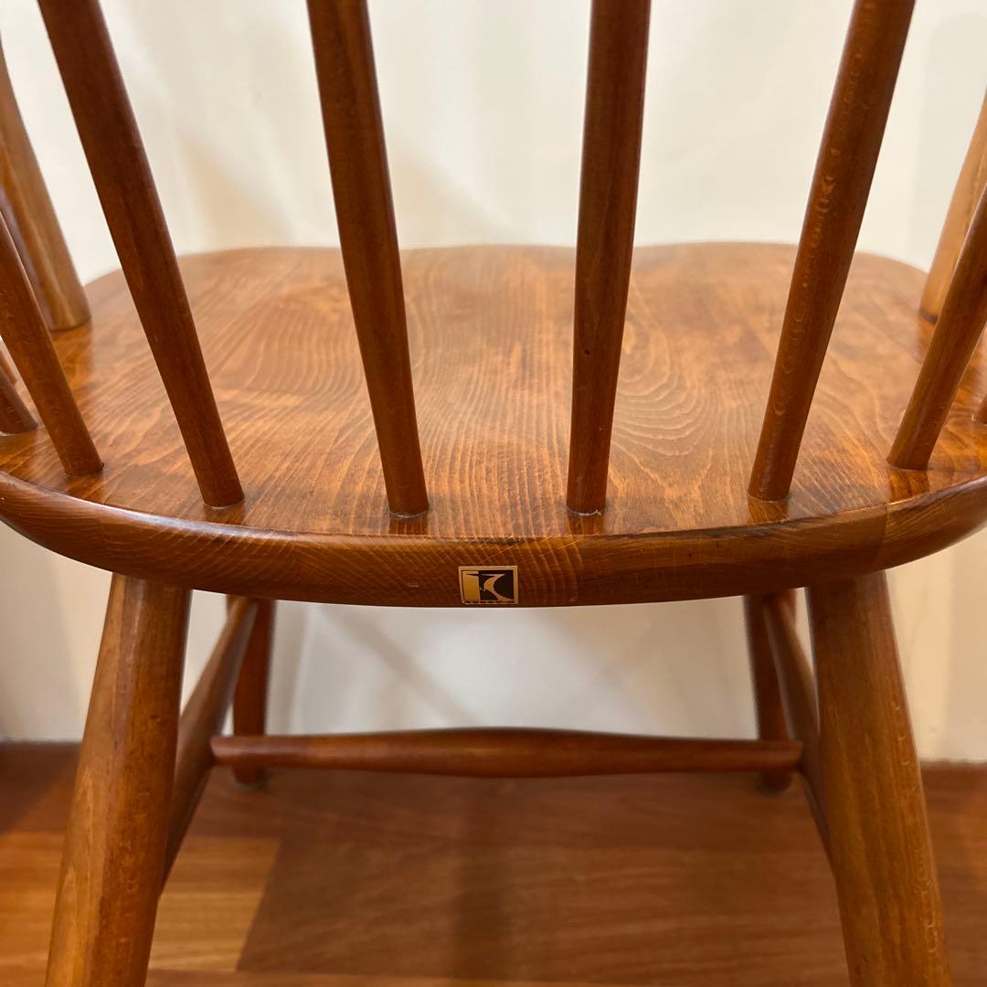 飛騨産業　キツツキ　HIDA ウィンザーチェア　椅子　ヴィンテージ　レトロ　③