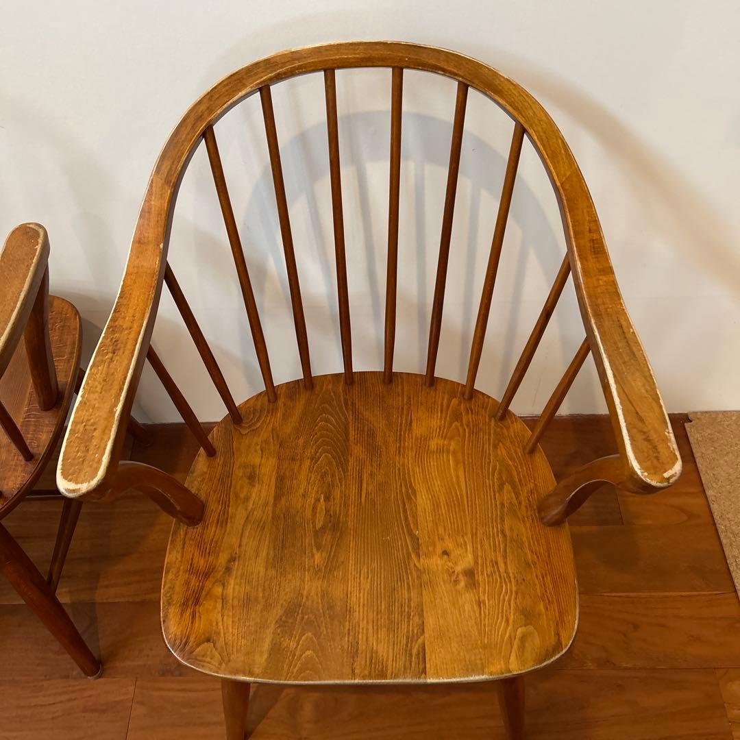 飛騨産業　キツツキ　HIDA ウィンザーチェア　椅子　ヴィンテージ　レトロ　③