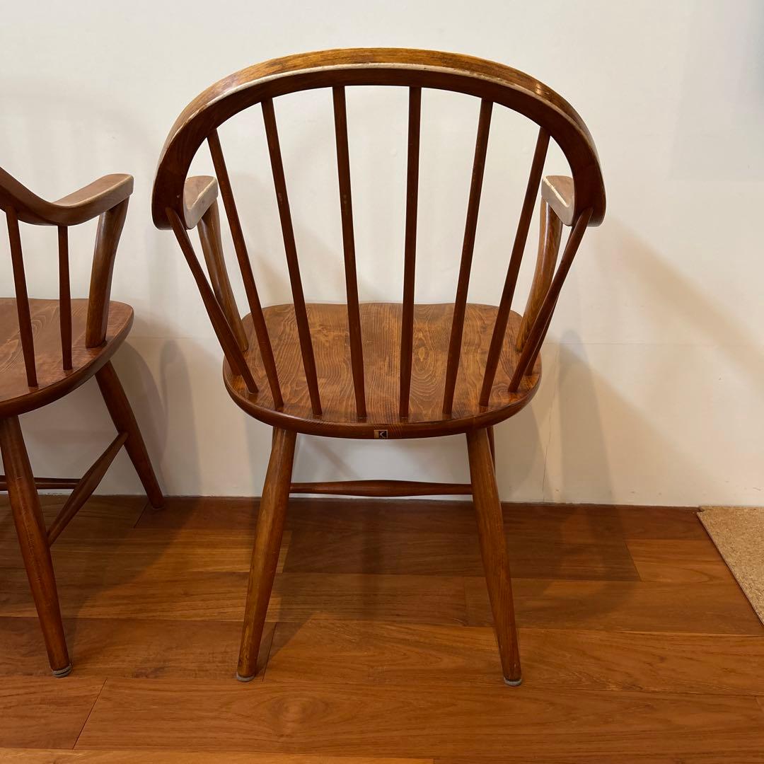 飛騨産業　キツツキ　HIDA ウィンザーチェア　椅子　ヴィンテージ　レトロ　③