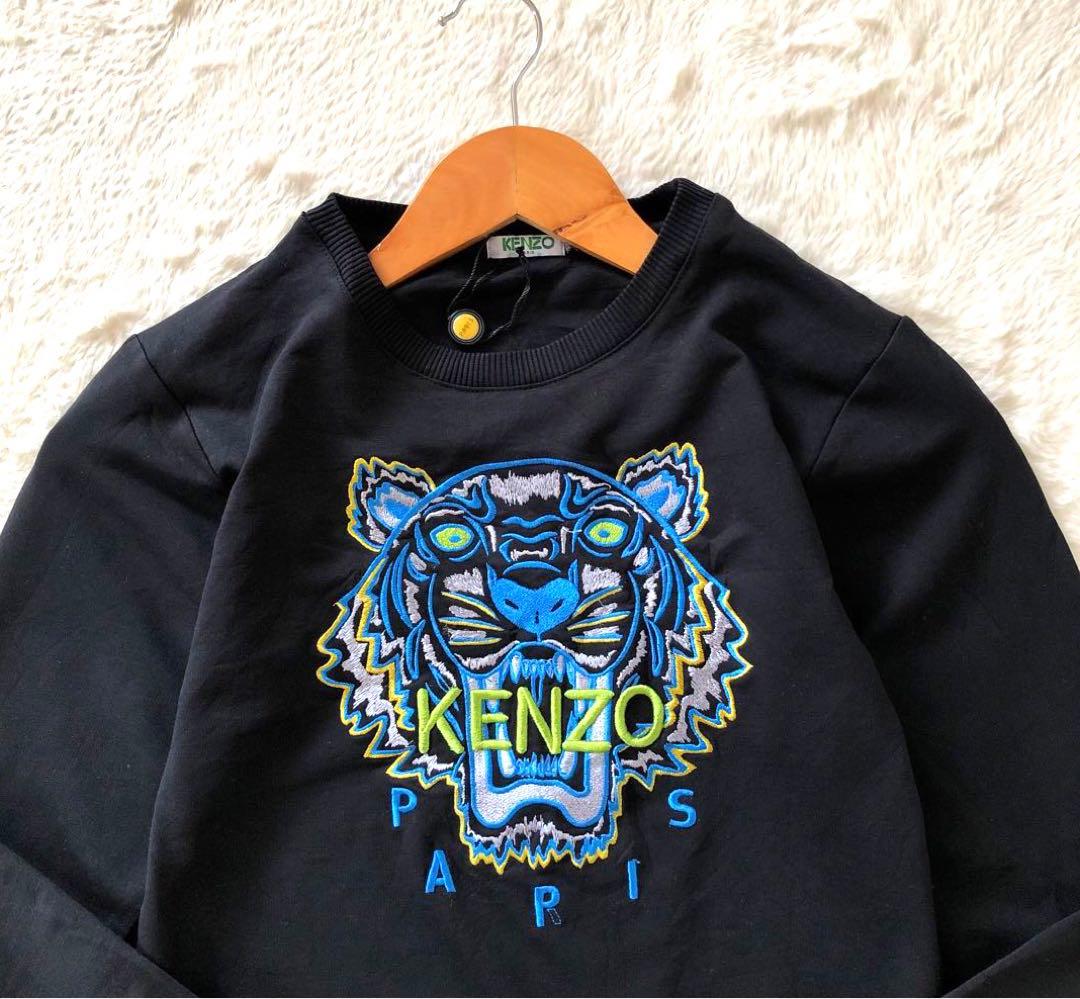 KENZO USA輸入 ドラゴンタイガー刺繍スウェット シャツ ブラックXL