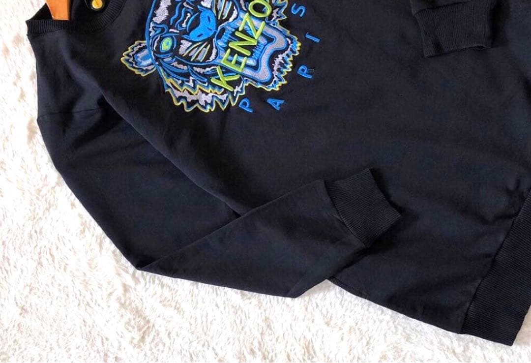 KENZO USA輸入 ドラゴンタイガー刺繍スウェット シャツ ブラックXL