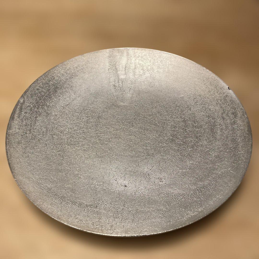 青木良太　銀彩　リム皿