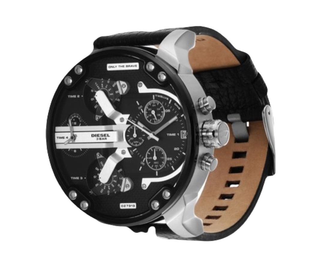 【DIESEL/ディーゼル】腕時計 アナログ レザー ブラック 人気