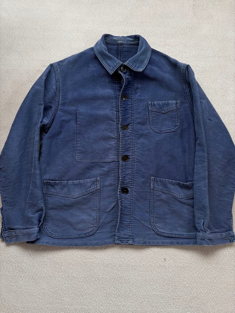 40s 刺繍サイズ52モンサンミシェル モールスキン　フレンチワーク