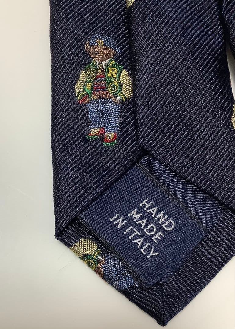 【新品未使用タグ付き】ポロラルフローレン　ベア　ネクタイ　紺