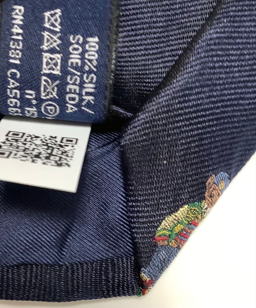 【新品未使用タグ付き】ポロラルフローレン　ベア　ネクタイ　紺