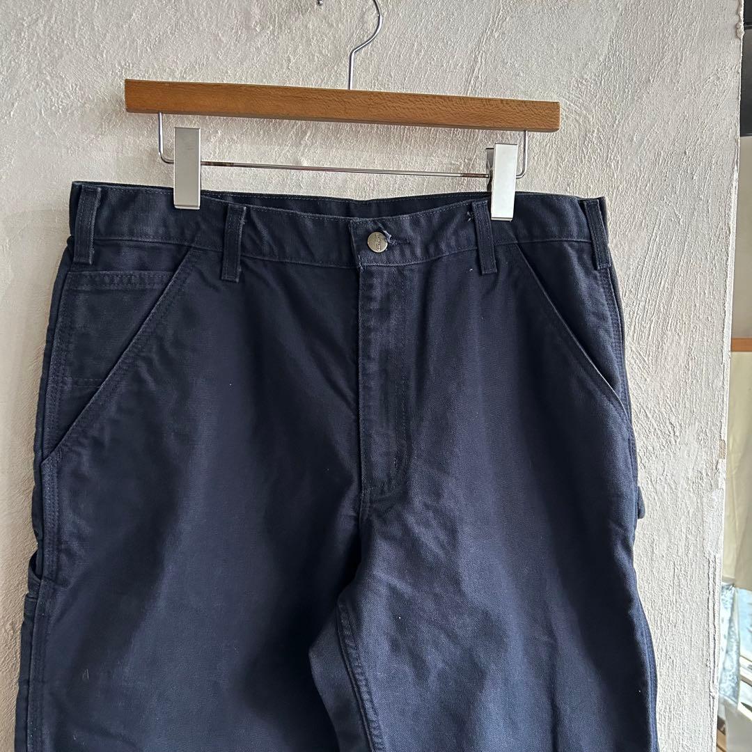 00S USA Carhartt ペインターパンツ ダックパンツ ネイビー 34
